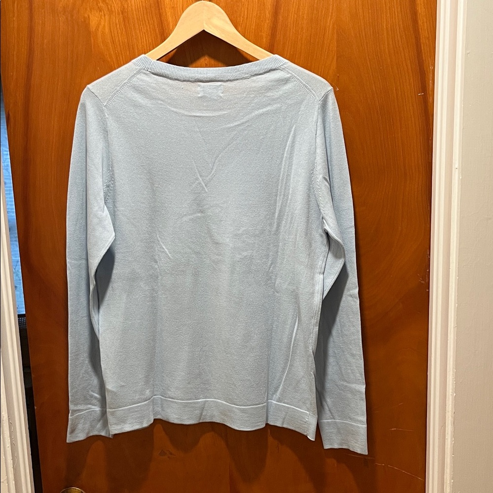 J. Crew  Sky Blue Teddie Sweater - Picture 4 of 4